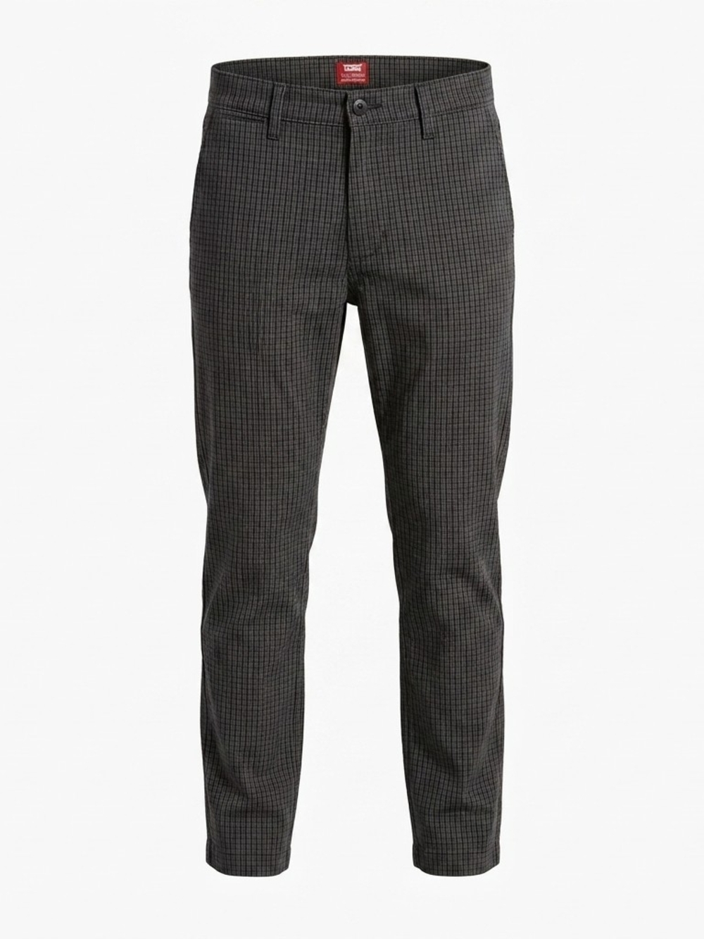 Levi's XX Chino Standard Taper Pants Plaid Mens 32x34 Grey Black - Picture 1 of 5